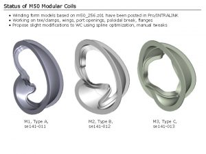 Status of M 50 Modular Coils Winding form