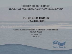 COLORADO RIVER BASIN REGIONAL WATER QUALITY CONTROL BOARD