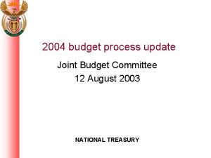 2004 budget process update Joint Budget Committee 12