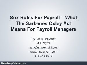 Sox Rules For Payroll What The Sarbanes Oxley