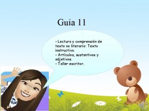 Gua 11 Lectura y comprensin de texto no