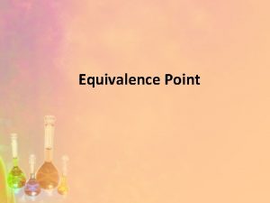 Equivalence point definition