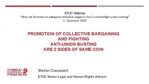 ETUC Webinar Why the Directive on adequate minimum