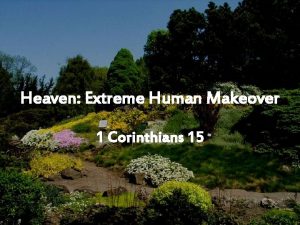 Heaven Extreme Human Makeover 1 Corinthians 15 Heaven