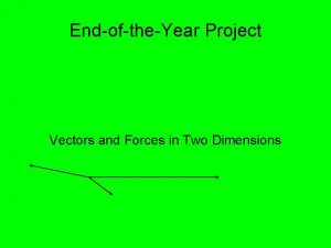 EndoftheYear Project Vectors and Forces in Two Dimensions