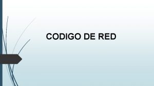 CODIGO DE RED CDIGO DE RED DIARIO OFICIAL