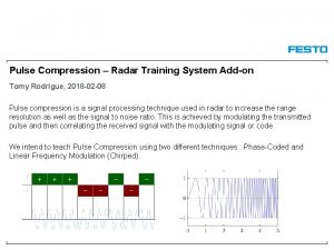 Pulse Compression Radar Training System Addon Tomy Rodrigue