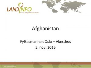 Afghanistan Fylkesmannen Oslo Akershus 5 nov 2015 Topografi