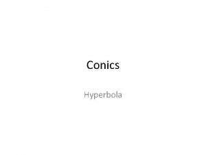 Conics Hyperbola Conics Hyperbola Cross Section Hyperbola A