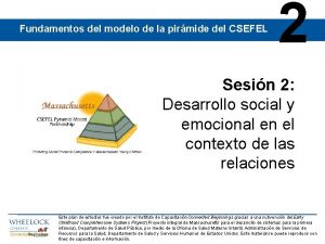 Fundamentos del modelo de la pirmide del CSEFEL