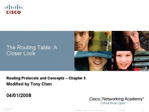 The Routing Table A Closer Look Routing Protocols