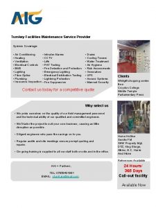 Turnkey Facilities Maintenance Service Provider System Coverage Air