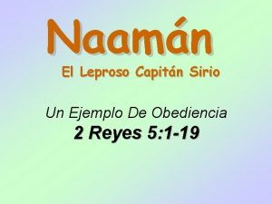 Naamn El Leproso Capitn Sirio Un Ejemplo De