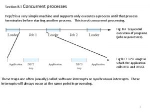 Section 8 3 Concurrent processes Pep8 is a