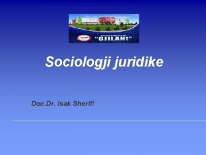 Sociologji juridike Doc Dr Isak Sherifi QLLIMI I