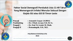 Faktor Sosial Demografi Penduduk Usia 15 49 Tahun