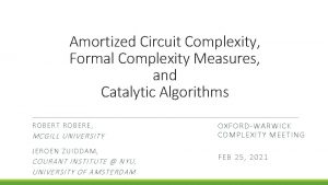 Amortized Circuit Complexity Formal Complexity Measures and Catalytic