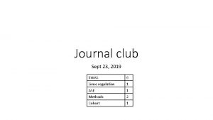 Journal club Sept 23 2019 EWAS 6 Gene