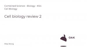 Combined Science Biology KS 4 Cell Biology Cell