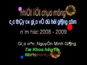Gio vin Nguyn Minh Ging T Khoa hc