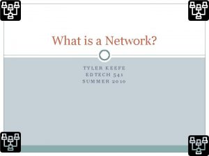 What is a Network TYLER KEEFE EDTECH 541