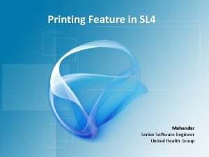 Printing Feature in SL 4 Mahender Senior Software
