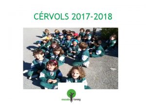 CRVOLS 2017 2018 PRESENTACI DEL PROFESSORAT Informaci inici