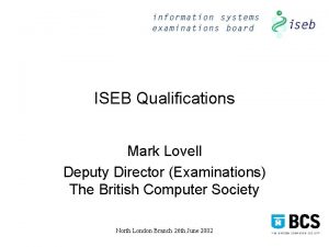 Iseb qualification Iseb qualification