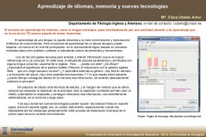 Aprendizaje de idiomas memoria y nuevas tecnologas M