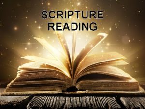 SCRIPTURE READING PSALMS 46 1 1 God is