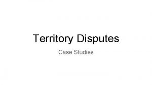 Territory Disputes Case Studies Crimea Crimea In early