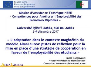 Mission dAssistance Technique HERE Comptences pour Amliorer lEmployabilit