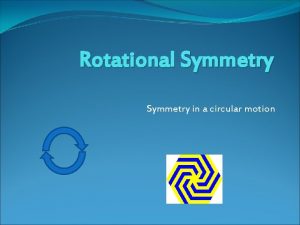 Rotational Symmetry in a circular motion Defining Rotational