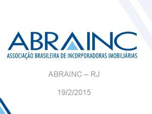 ABRAINC RJ 1922015 Defesa da Concorrncia De acordo