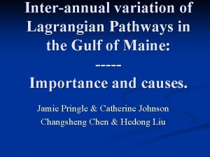 Interannual variation of Lagrangian Pathways in the Gulf