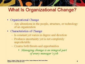 What Is Organizational Change Organizational Change Any alterations