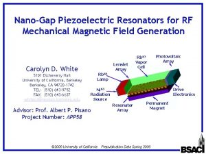 NanoGap Piezoelectric Resonators for RF Mechanical Magnetic Field