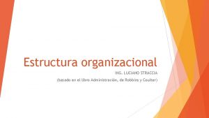 Estructura organizacional ING LUCIANO STRACCIA basado en el