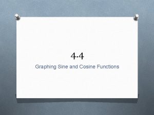 4 4 Graphing Sine and Cosine Functions Finding