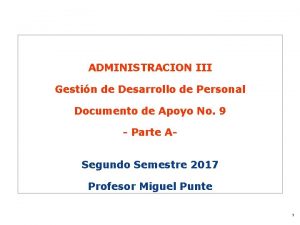 ADMINISTRACION III Gestin de Desarrollo de Personal Documento