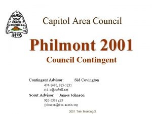 Capitol Area Council Philmont 2001 Council Contingent Advisor