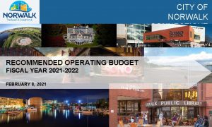 CITY OF NORWALK CONNECTICUT RECOMMENDED OPERATING BUDGET FISCAL