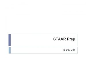 STAAR Prep 15 Day Unit Reading STAAR Test