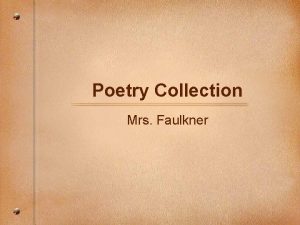 Poetry Collection Mrs Faulkner Five Senses Poem Formula