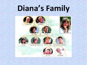 Dianas Family Family members Parents prnts Daughter d