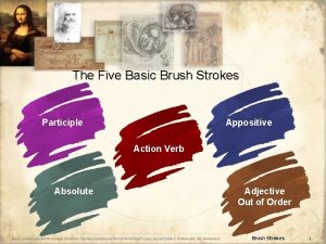 The Five Basic Brush Strokes Participle Appositive Action