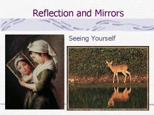 Reflection and Mirrors Seeing Yourself Law of Reflection