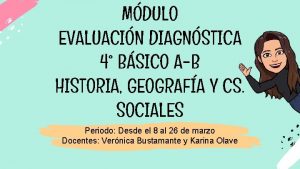 MDULO EVALUACIN DIAGNSTICA 4 BSICO AB HISTORIA GEOGRAFA