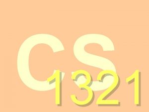 CS 1321 CS 1321 Introduction to Programming Georgia