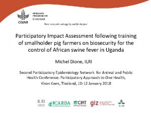 Participatory Impact Assessment following training of smallholder pig